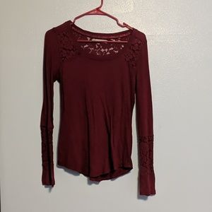 🍀2 for $30🍀 burgundy long sleeve S